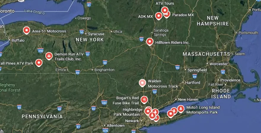 Dirt Bike Trails in New York